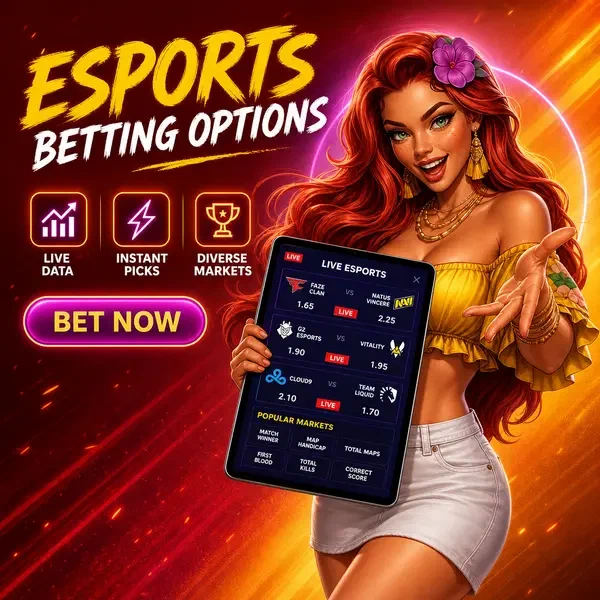 Jugador enérgico explorando opciones de apuestas esports en Season-Long Gambloria con datos de torneos en vivo